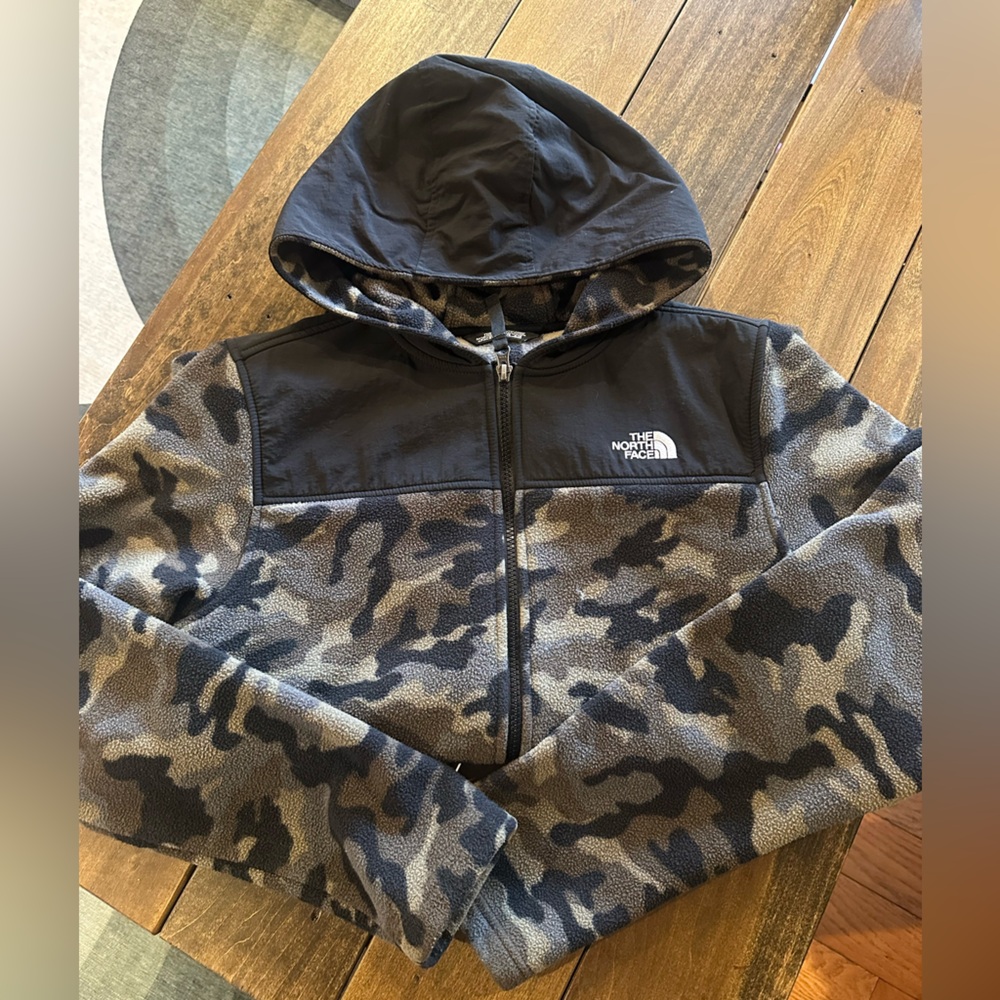 The North Face Black and Gray Camouflage Hoodie